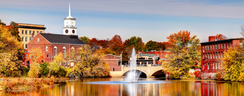 A fountain in the area where we offer IT services.